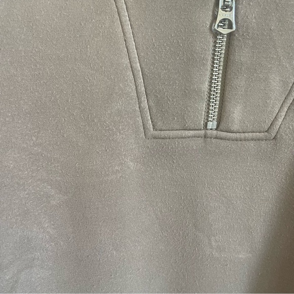 Varley Davidson Half Zip Relaxed Fit Sweatshirt - Taupe... - Picture 9 of 12